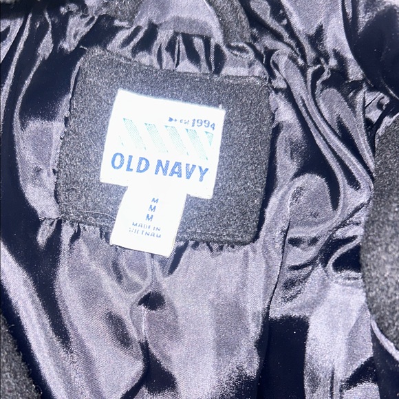 Kids Old Navy Black Hooded Wool Jacket M - Picture 3 of 5